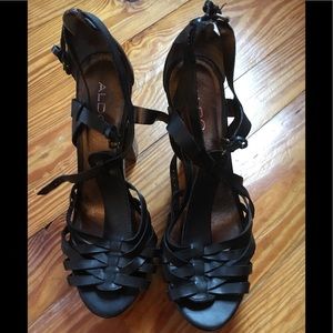 Aldo Black High Heel Sandals